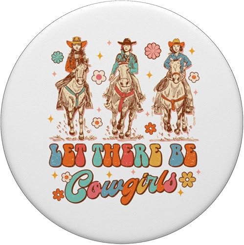 Miniatura 3 de Lets There Be Cowgirls Western Life Wild West Country PopSockets intercambiables PopGrip para niñas