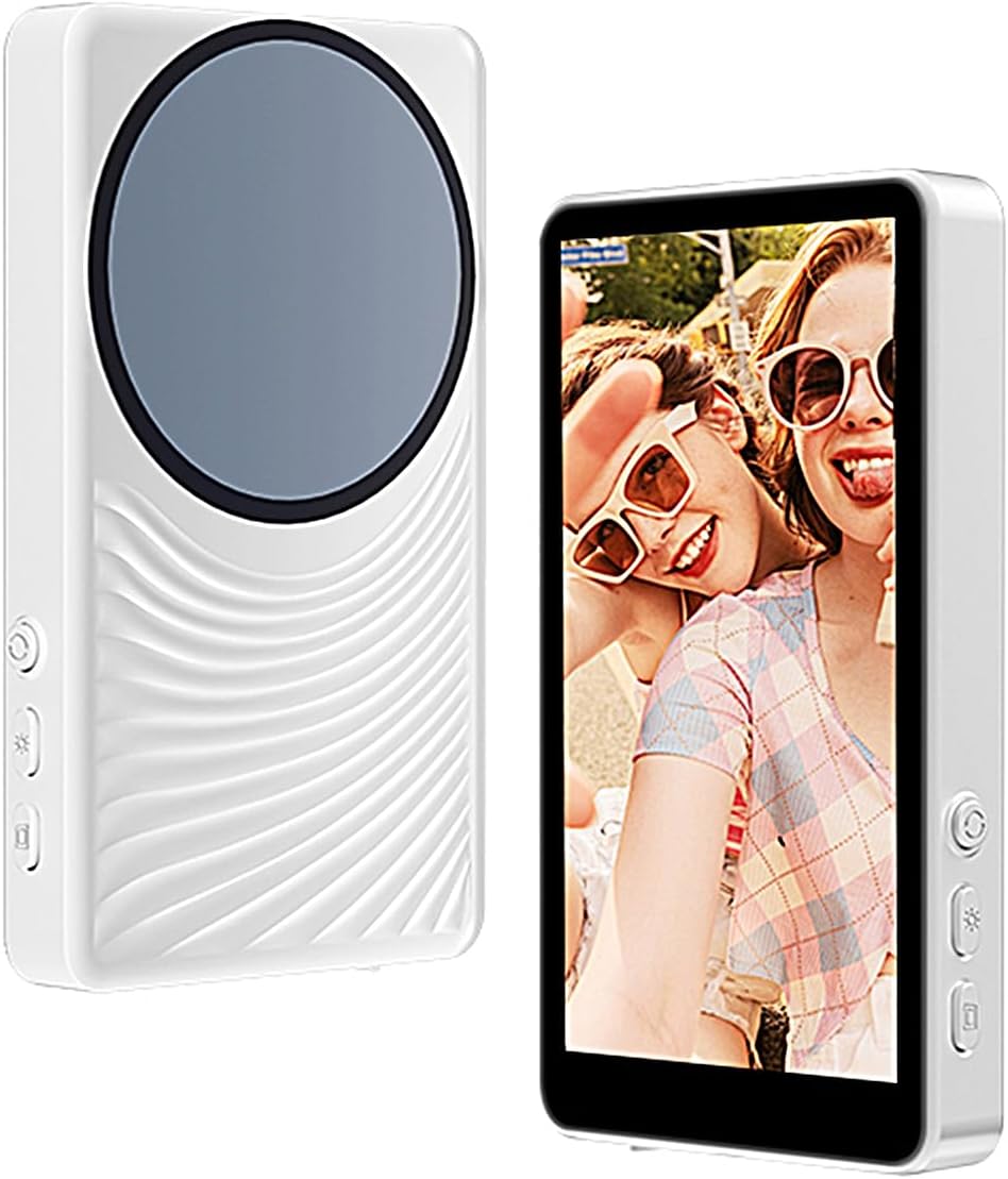 Pommyyn 自撮りモニタースクリーン | マグネット式 自撮りモニタースクリーン ライブ配信用,遅延なし 動画撮影 写真撮影 ス