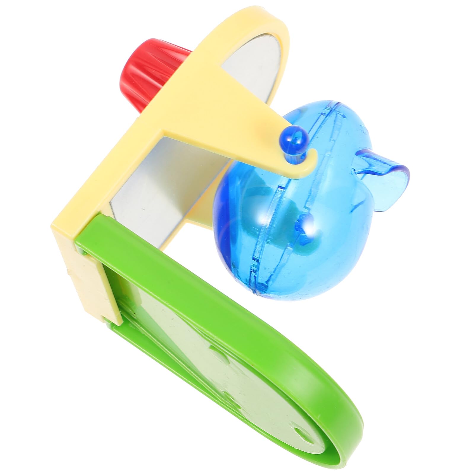 Lurrose Juguete para Loros y Pájaros, Dispensador de Comida Antiestrés, Liviano, de Metal y Plástico, para Entrenamiento y Entretenimiento en Jaula