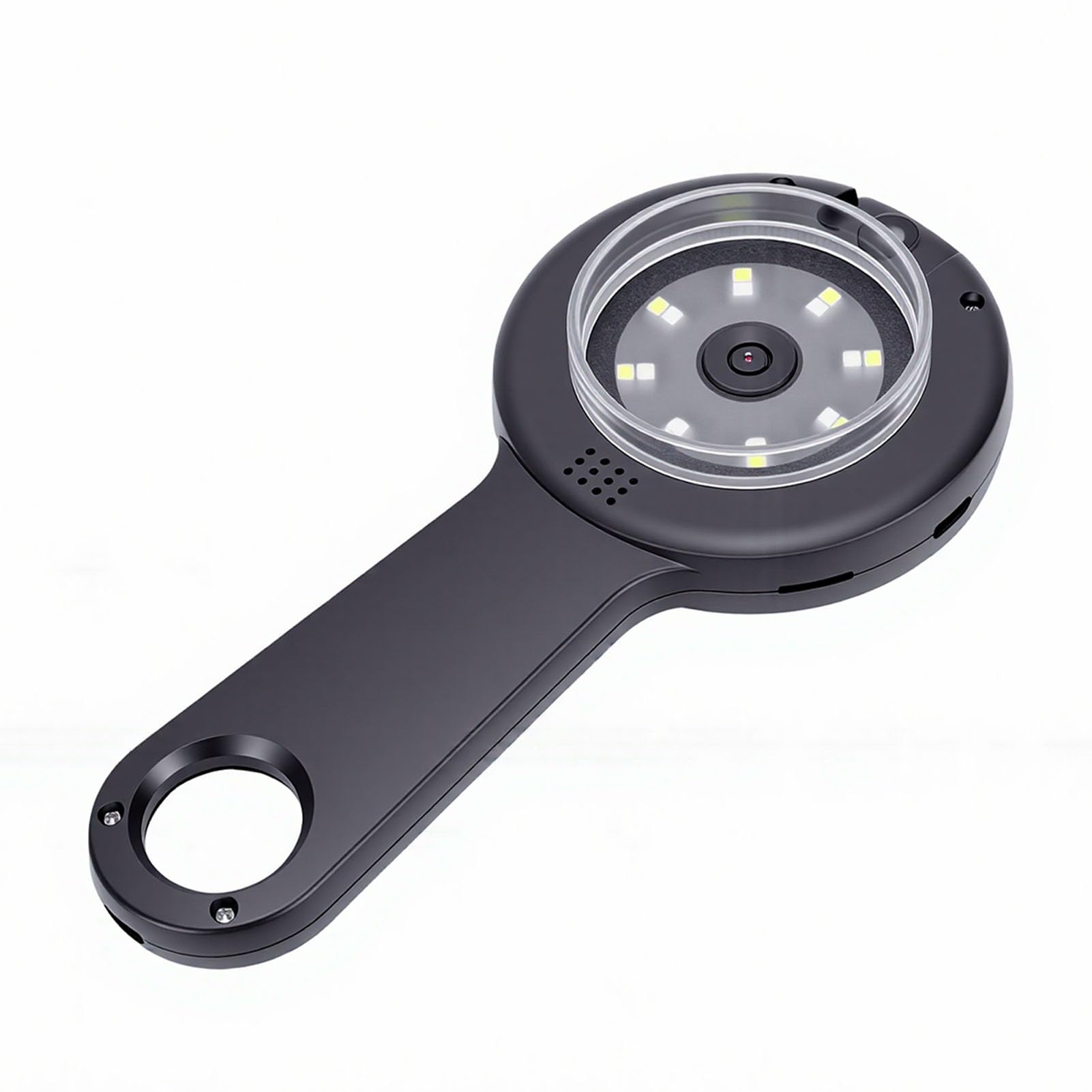 Tangxi Tragbare Digitale Lupe, 2,4-Zoll-Bildschirm, 500-fache Vergrößerung, Digitales Mikroskop mit 16 LED-Leuchten und Weiß-violettem Licht für Naturbeobachtung, Schmuckbewertung (Black)