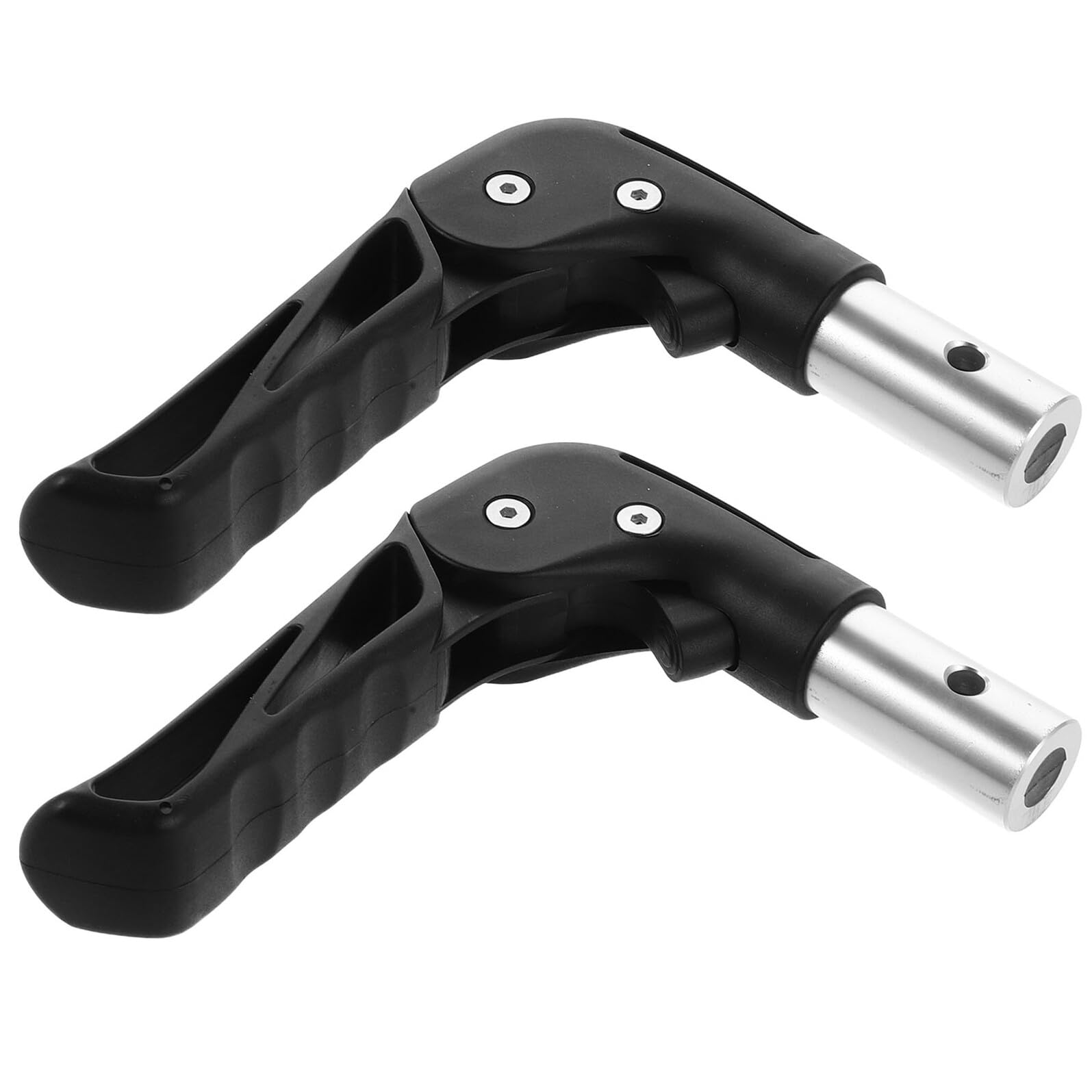 TOYANDONA Manopole per Sedie a Rotelle Diametro 22mm, Impugnature Ergonomiche Antiscivolo in Plastico e Metallo per Carrozzine Pieghevoli, per Viaggi in Famiglia
