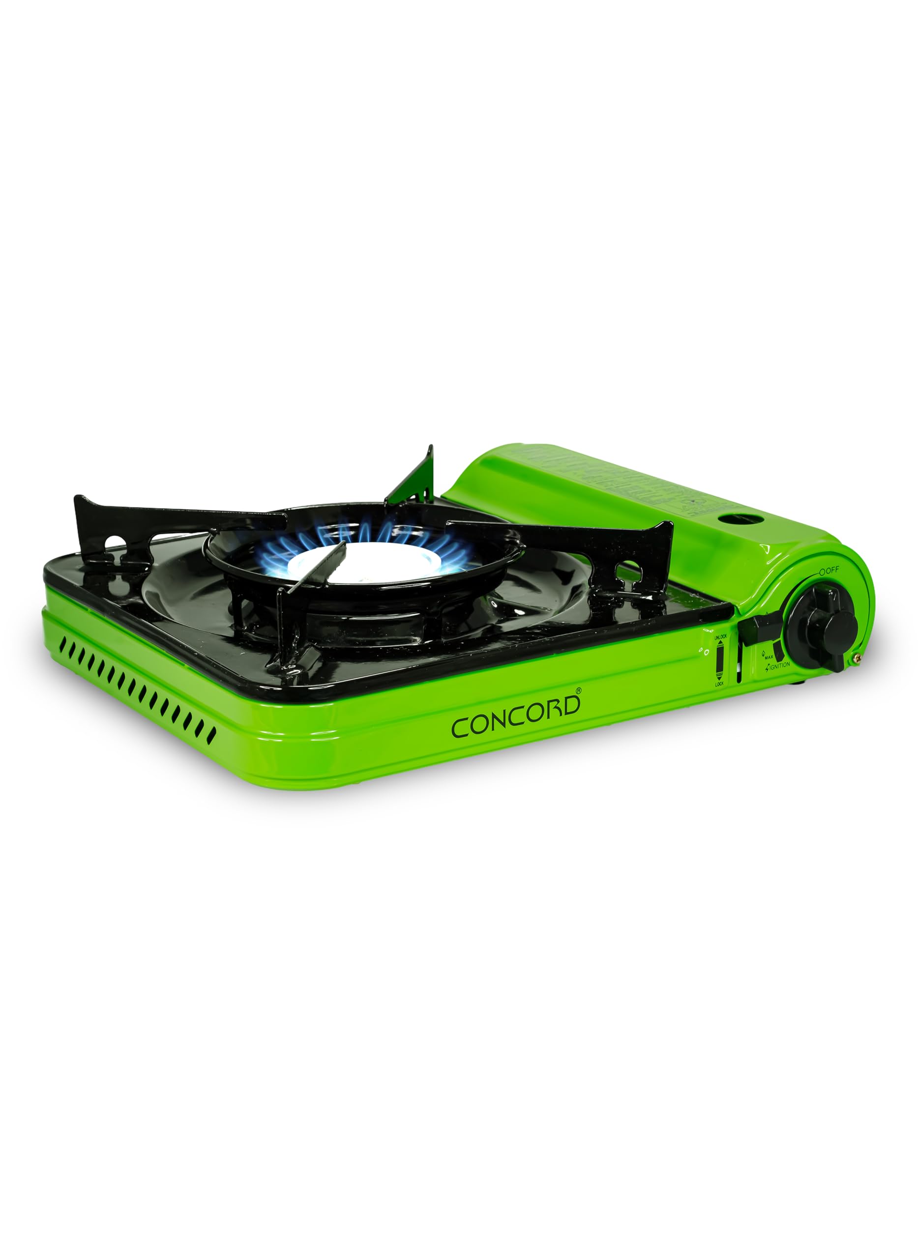 CONCORD Portable Gas Stove for Camping & Outdoor Use, Lightweight Gas Cooker, Green, 1.4 kg