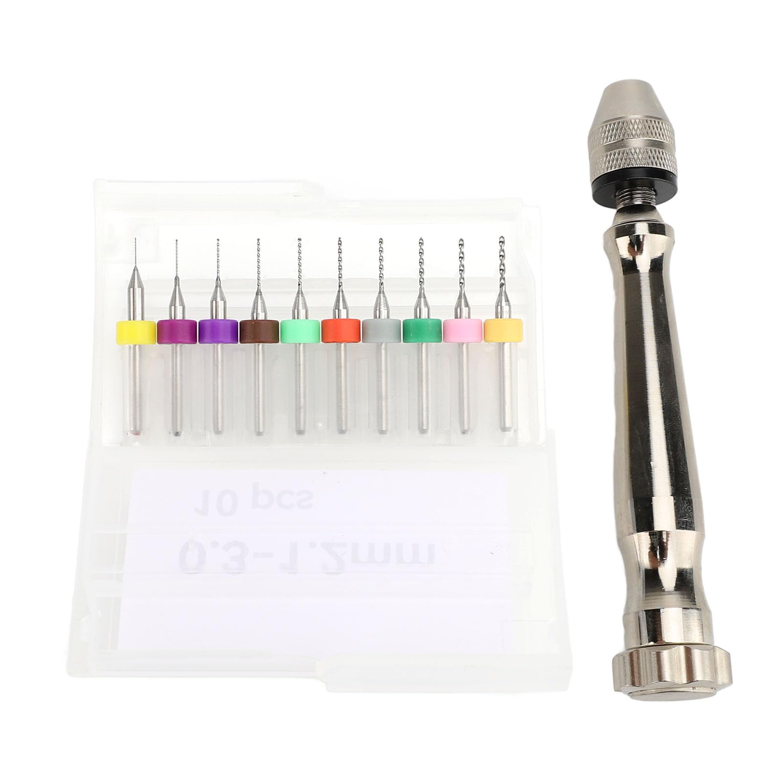 Sunicon Hand Drill Bits Set Manual Small Hand Drill and 10PCS PCB Bits for Resin Clay Craft