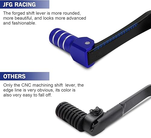 Vista 22 de JFG RACING Palanca de cambios de motocicleta Palanca de cambios Punta plegable CNC para CRF 110 CRF110F 2013-2023 TTR 110 08-09 11-21 Negro