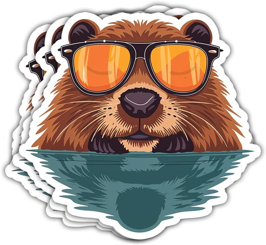 3Pcs A Clean Beaver Always Get More Wood Sticker Funny Beaver Stickers and Decals Clean Beaver Wood Decal a Clean Beaver Sarcastic Adult Humor Gift for Laptop Bottle Phone Car Hard Hat 3"