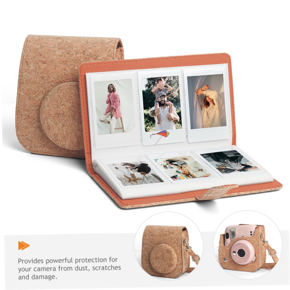 UKCOCO 2 Pezzi Tracolla Regolabile Custodia Per Fotocamera Istantanea Piccola Borsa Per Fotocamera Per 11 Pu Pelle Pile