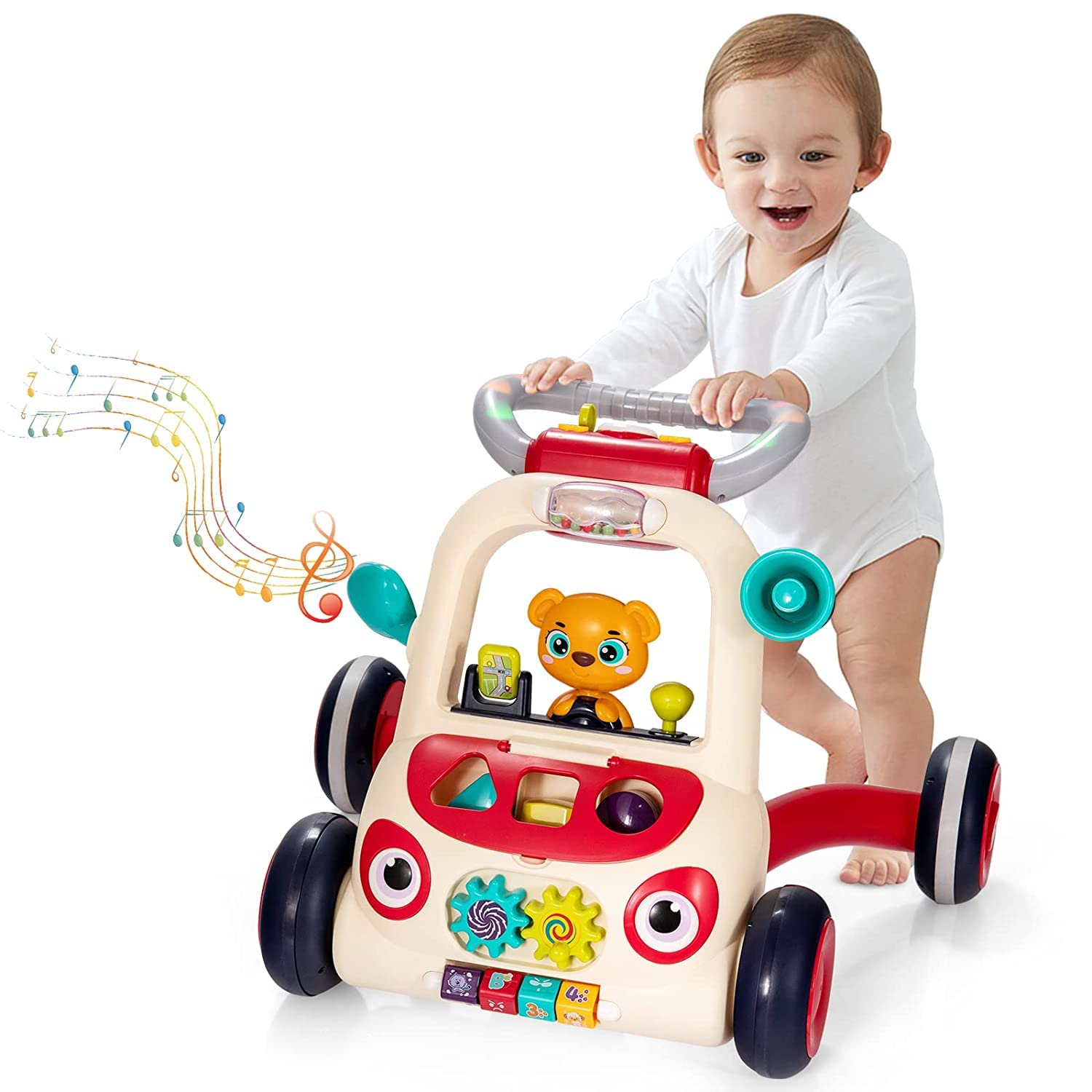 BAYBEEMultifunctional Baby Activity Walker First Step Learning Walker with Light & Music Early Educational Activity Center Toy for Infants to Toddler 6-24 Months (Multi Color)