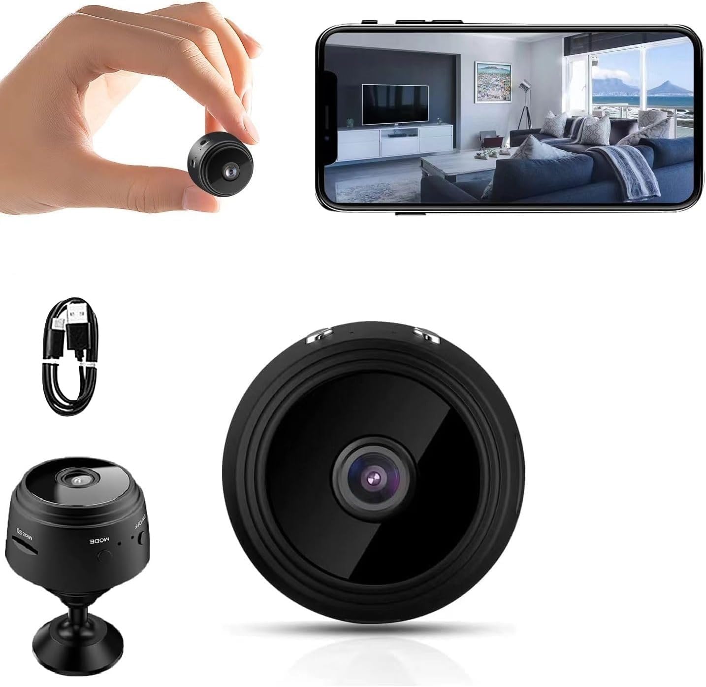 1080P Indoor Mini Hidden Camera Spy Wireless - 2025 Upgraded Nanny Camera - WiFi Wireless Small Camera - Home Security Camera for Pet, Baby - with Motion Detection, Night Vision, App Control-image-29