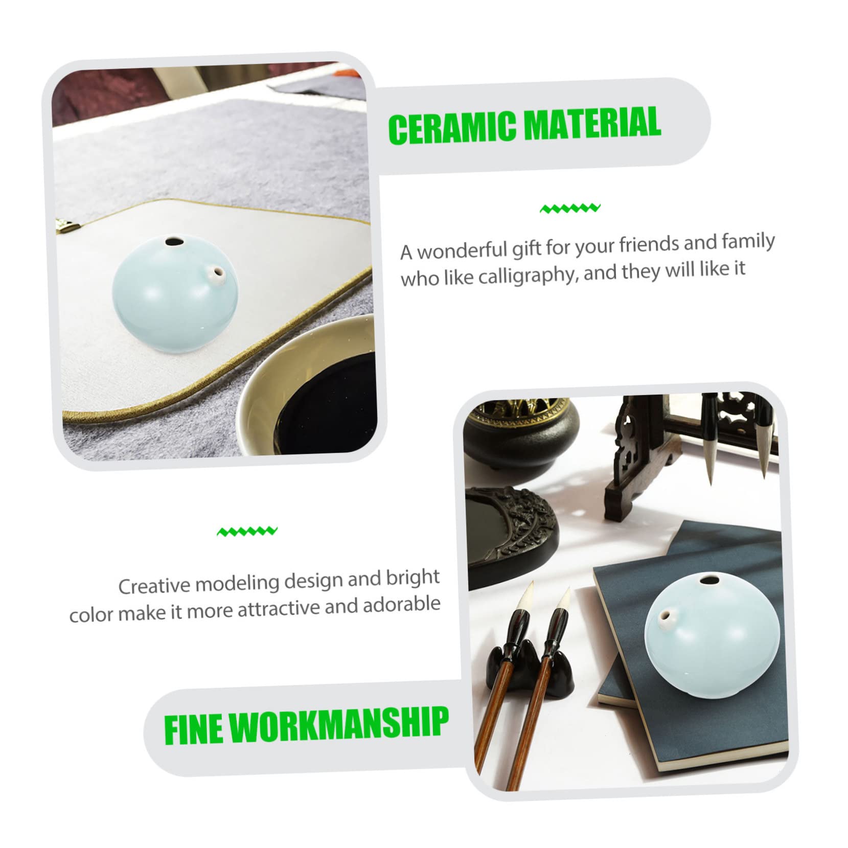jojofuny 2 Pezzi Contenitore per Ceramica per Calligrafia Accessorio per Macinazione Design e Pratico per Studenti Pittura Sfumato