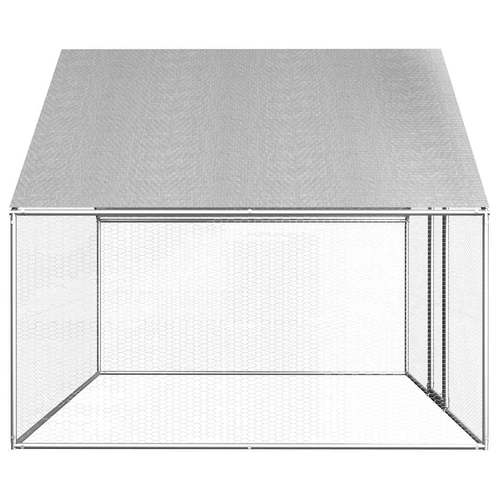 vidaXL Jaula Gallinero de Exterior de Acero Galvanizado 2.75x2x1.92m Aves Corral Habitáculos Animales Pequeños Sistema Cierre con Cerradura Paredes Malla