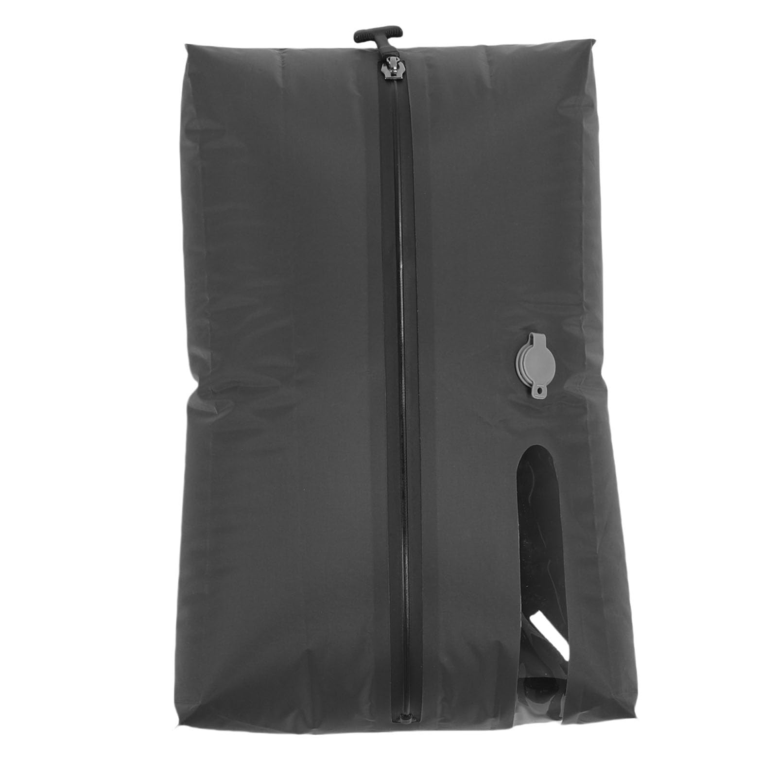 Jelquix Travel Vacuum Bag Space Saving Reusable Compression Bag for Suitcases Hiking 17L Grey Lightweight 70D TPU (With Window)