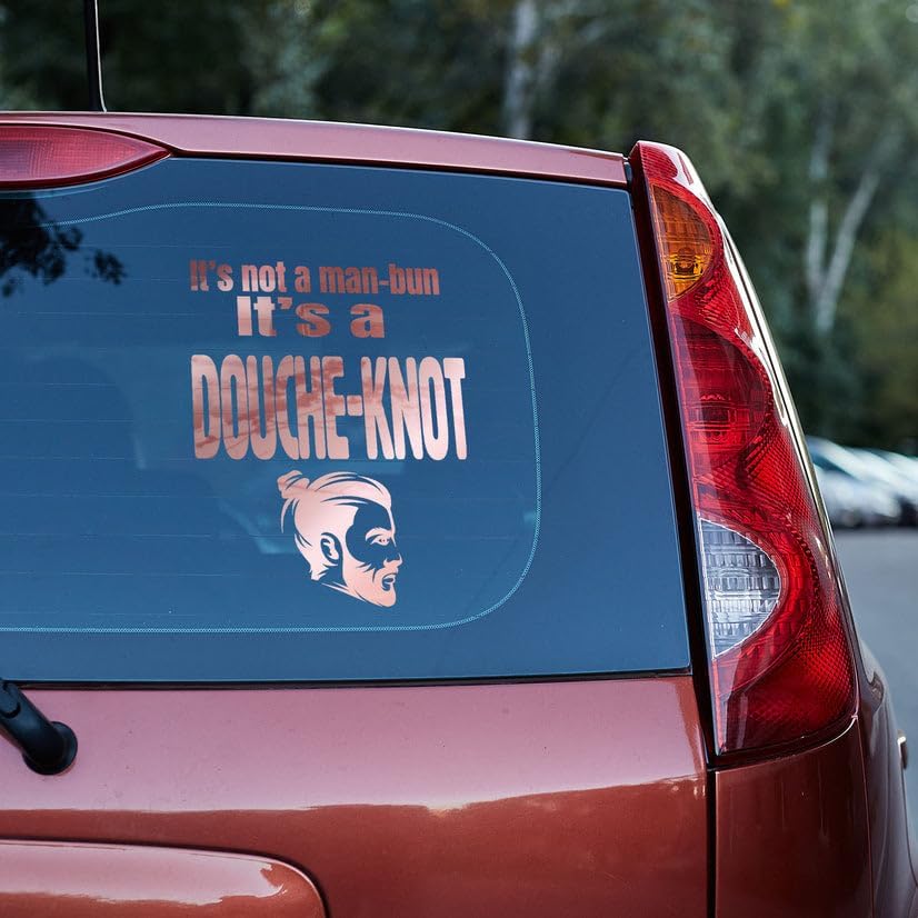 It's not a manbun it's a douche knot vinyl decal,window decals,window decals for vehicles,decals for vehicles