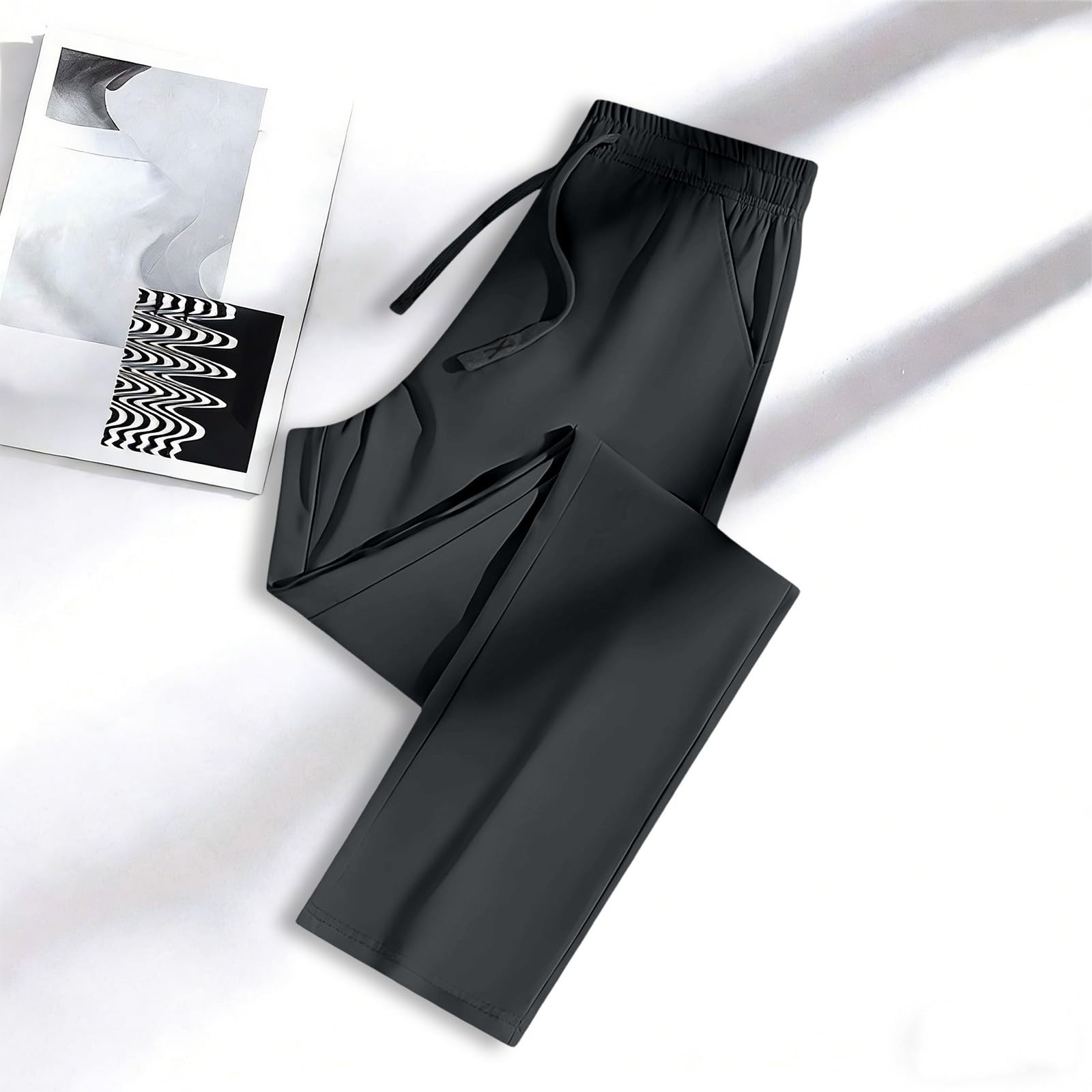 Pantalon, Décontracté, Doux Et Confortable, Coupe Ample, Jambes Droites, Idéal Au Quotidien., Anti-taches Efficace
