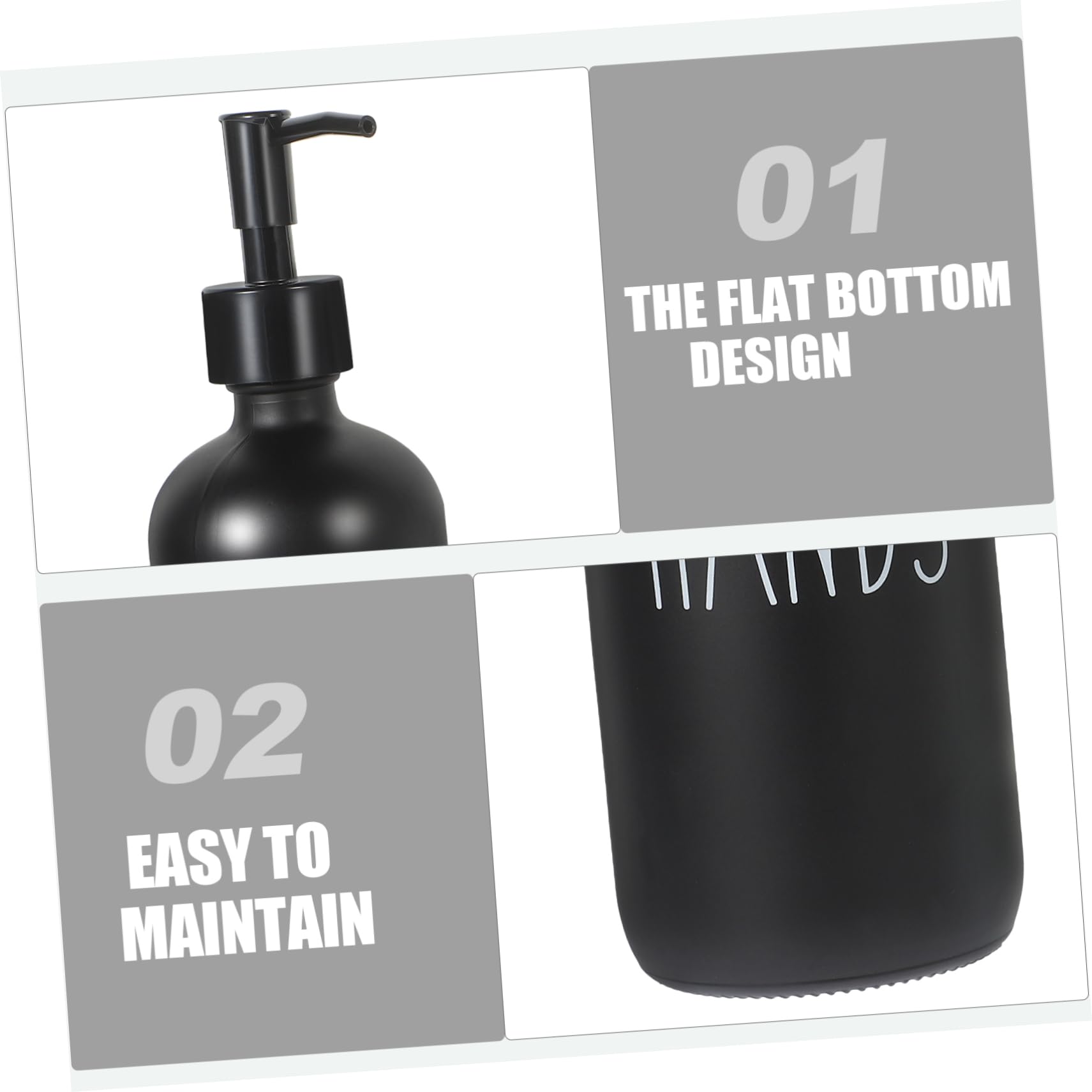 Happyyami Dispenser con Vassoio Bottiglie per Manuale e Detersivo Design Bagno