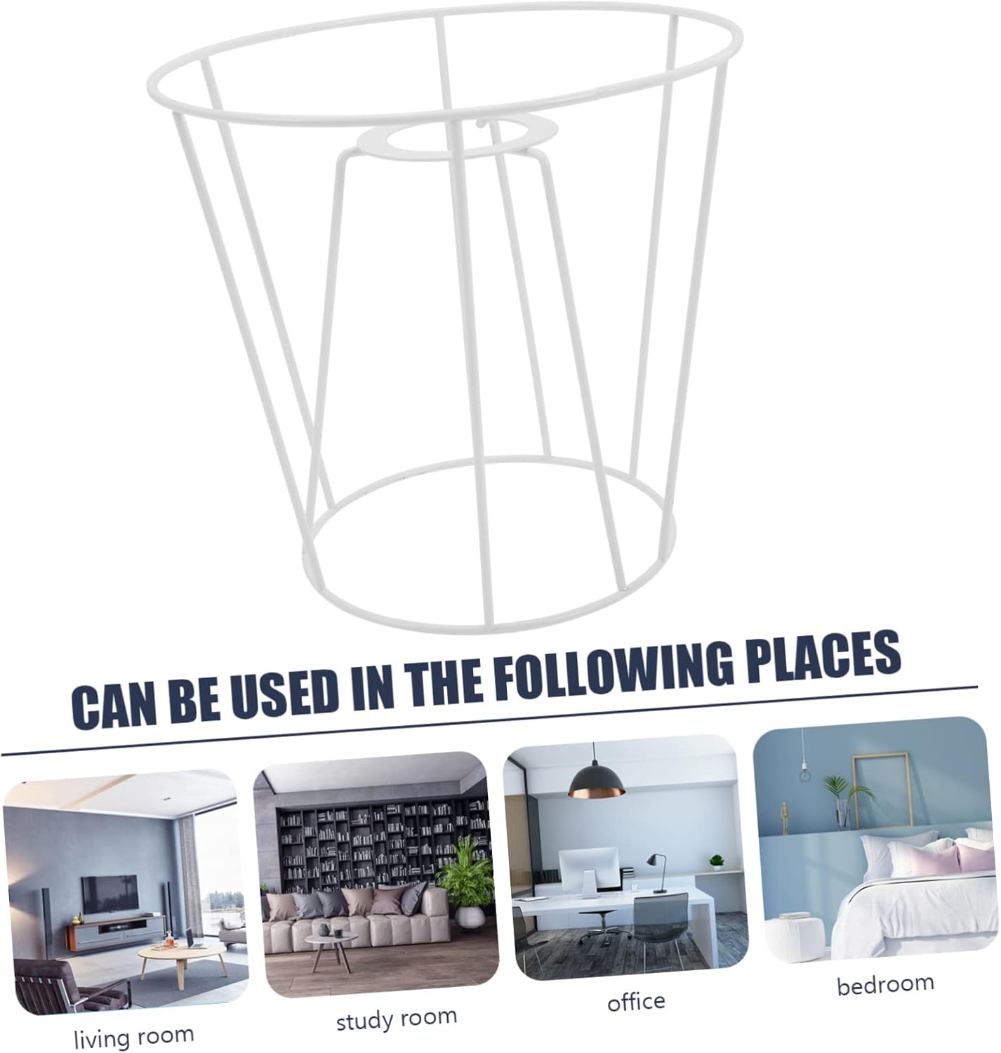 ARTIBETTER 2pcs Iron Wire Lampshade Frame for Table Floor Lamps Vintage Lamp Cover Easy to Assemble for Home Decor and Lighting Projects