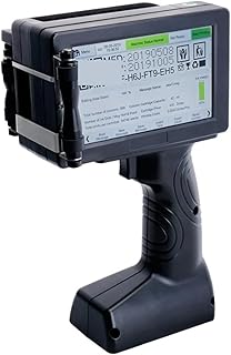 Portable Handheld Inkjet Printer Handheld Ink Jet Printer QR Bar Batch Code Variable Serial Number Logo Picture Label Handheld Thermal Inkjet Printer Intelligent Upgraded for Code Date Label