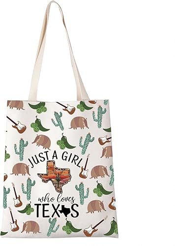Miniatura 7 de Bolsa de maquillaje de lona de Texas, regalo para amantes de la ciudad de Texas, solo una chica que ama Texas bolsa con cremallera, Bolsa de