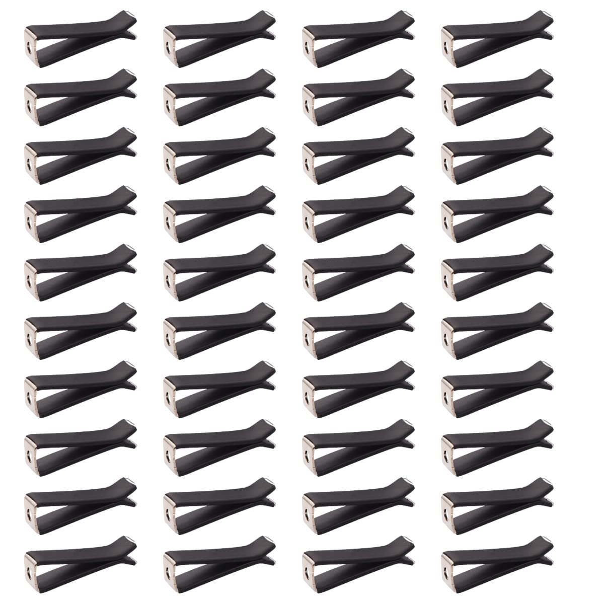 Dianrui 60 PCS Black Square Head Car Vent Clips,9mm Auto Air Conditioner Outlet Clips with 1 Storage Box, Air Freshener Vent Clips for Car Office Home