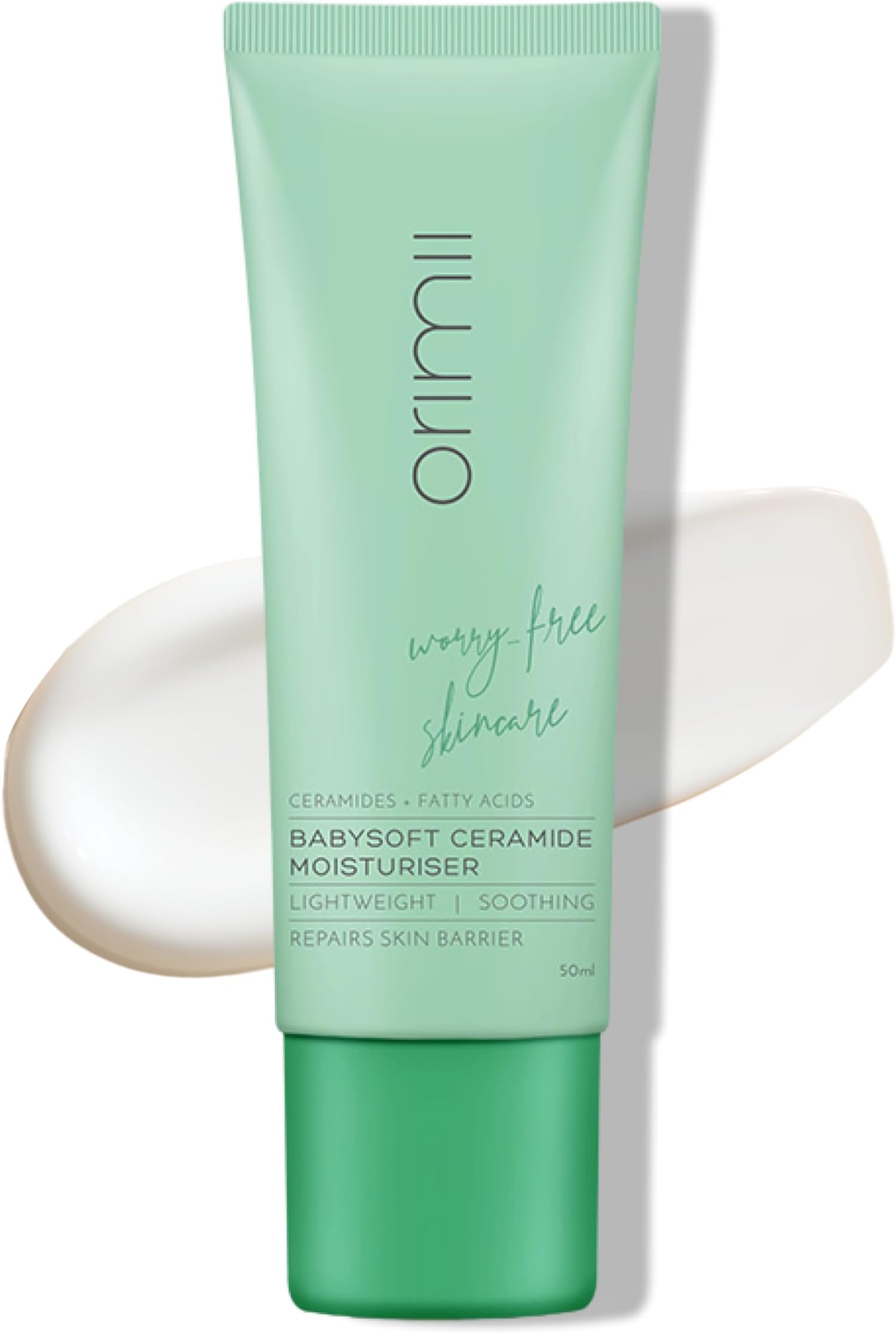 Orimii Ceramide Face Moisturizer For Barrier Repair | Lightweight & Non Sticky Face Cream for Babysoft Skin |Fragrance Free, Pregnancy Safe & Non Comedogenic Moisturizer for All Skin Types 50ml