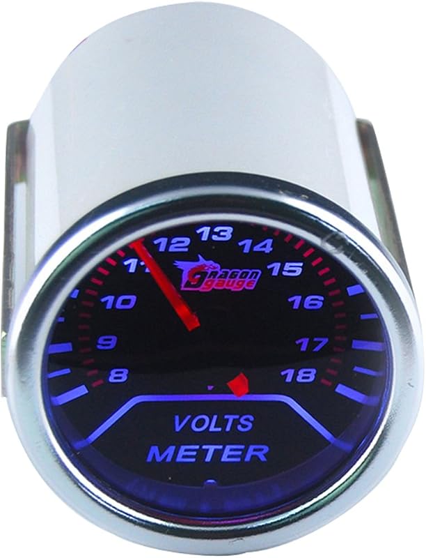Voltímetro automotivo ESUPPORT 52 mm com iluminação LED – 1 unidade