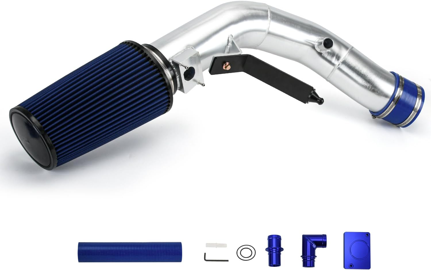 PTNHZ 4" Cold Air Intake Kit Replacement With Ford 2003-2007 F-250/350/450/550 Power Stroke Diesel 6.0L (Blue)