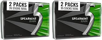 5 GUM Spearmint Rain Sugar Free Chewing Gum, 35 Stick Pack (Pack of 2)