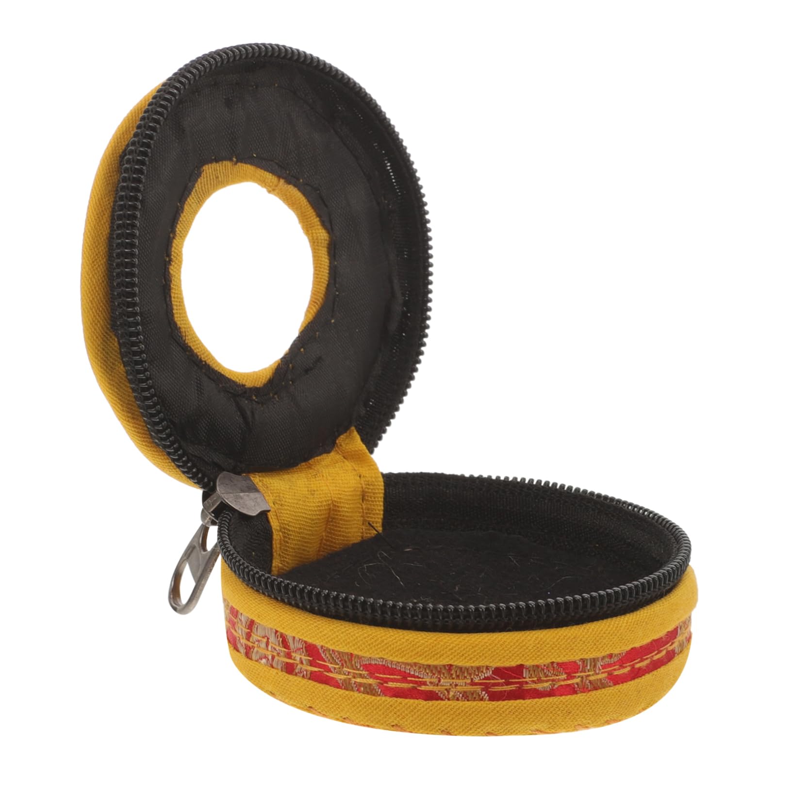 OFFSCH Belly Cymbals Case Zipper Tingsha Bell Pouch for Handmade Embroidery Tear Resistant Material for Outdoor Activities and Cymbals Players