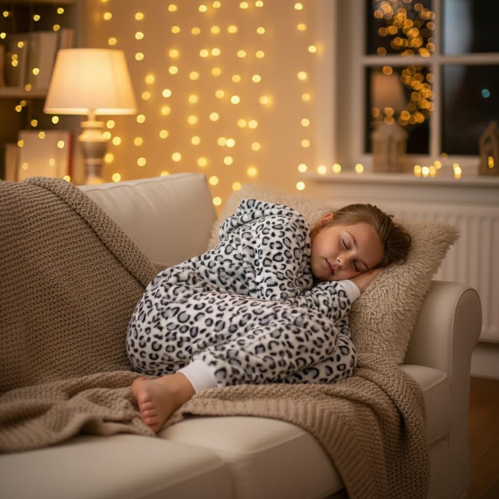 A2Z 4 Kids Jungen Mädchen Weich Flauschig Leopard Rosa Grau Onesie Einteiler Weihnachts Overall Alter 2-13