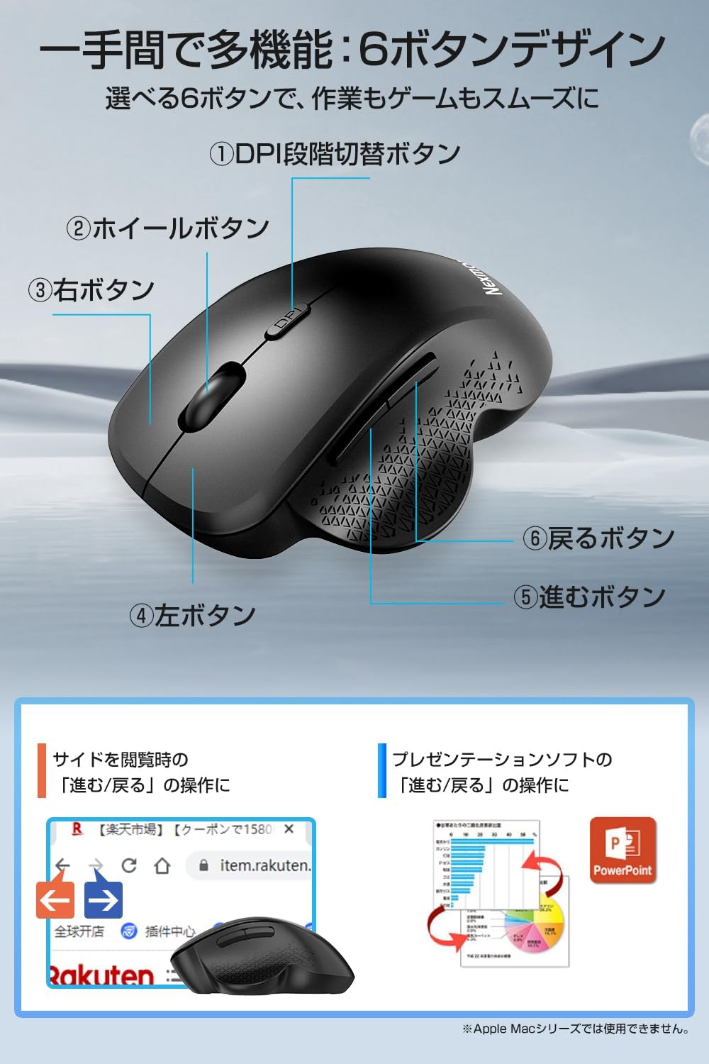 Amazon | マウス Bluetooth 無線 【人間工学設計｜5ボタン｜2WAY接続