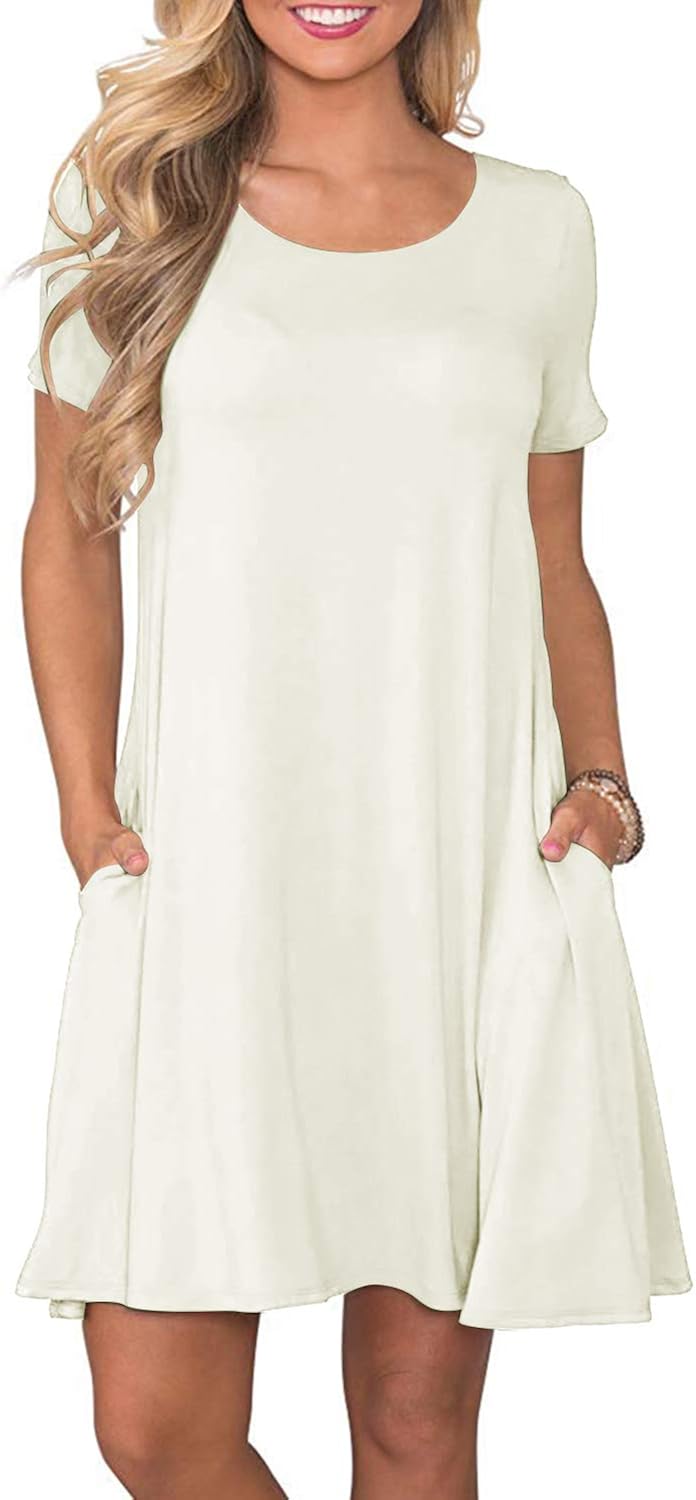 tan swing dress