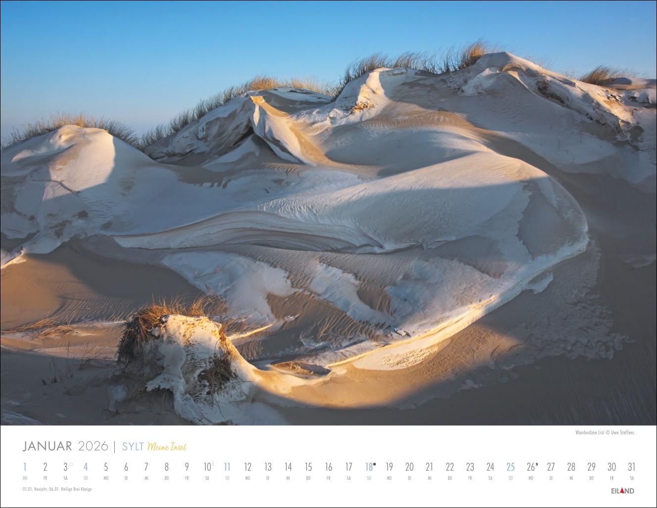 Sylt - Meine Insel Kalender 2026: Reise-Wandkalender mit 12 atemberaubenden Fotografien der Nordseeinsel. Landschafts-Kalender 2026 zum Aufhängen. 44 x 34 cm. Querformat.