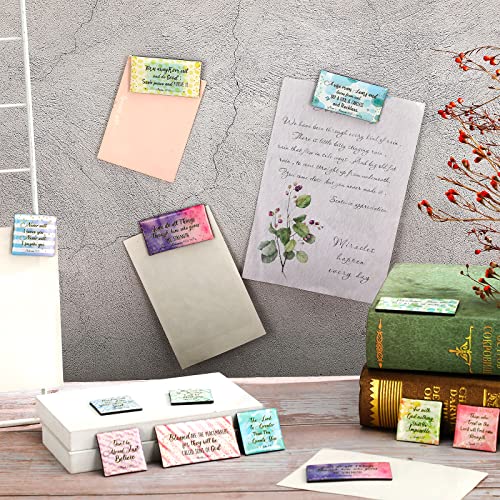 36 Pcs Christian Magnets Inspirational Bible Verse Magnets Motivational Refrigerator Magnets Scripture Quotes Magnet Mini Bulk Fridge Magnets For Gifts Locker Supplies (Bible) #TOP3