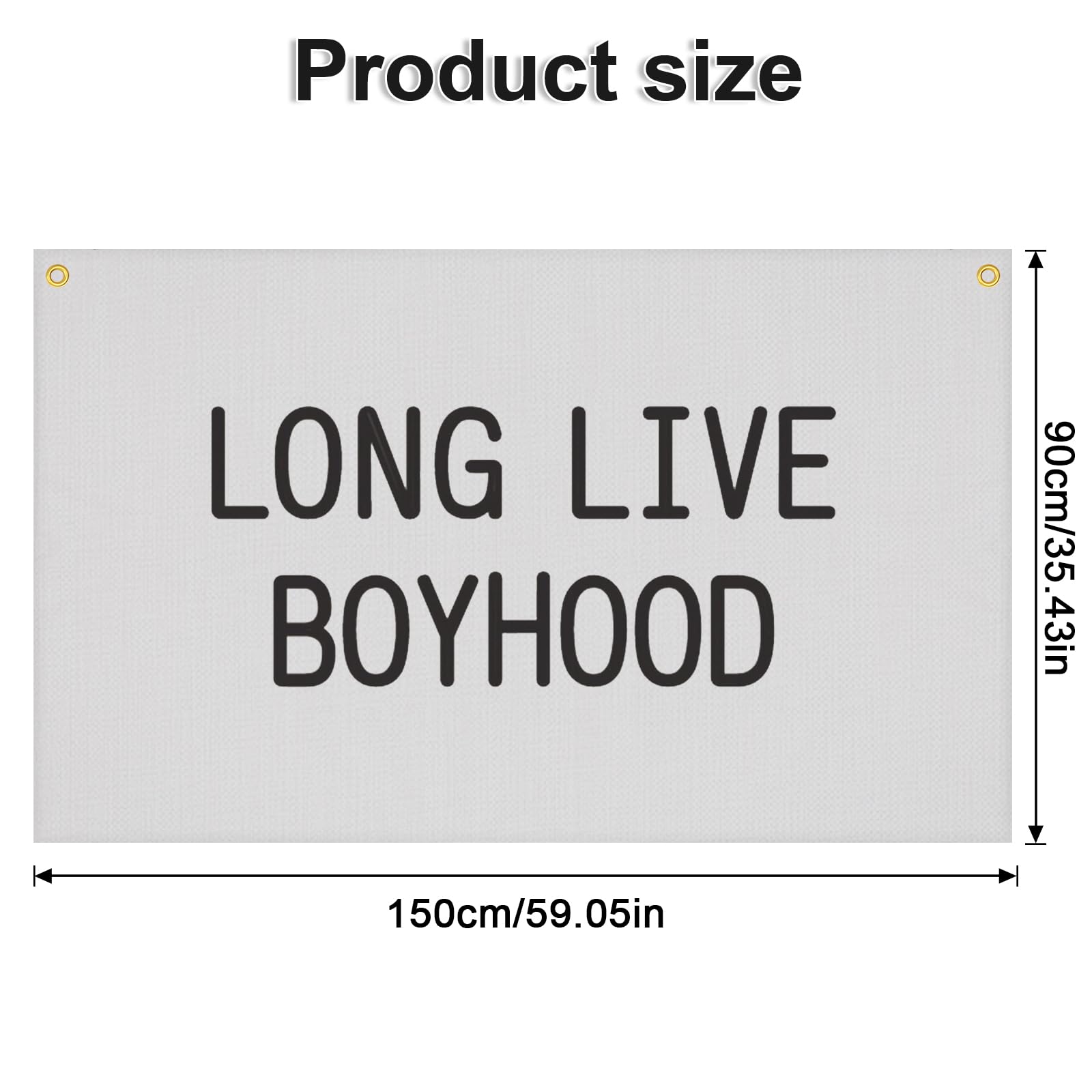 Mabor Long Live Boyhood Banner Hanging Flag Banner for Nursery and Playroom Wall Decor for Kids Long Live Boyhood Sign Trendy Room Decoration for Boys & Girls