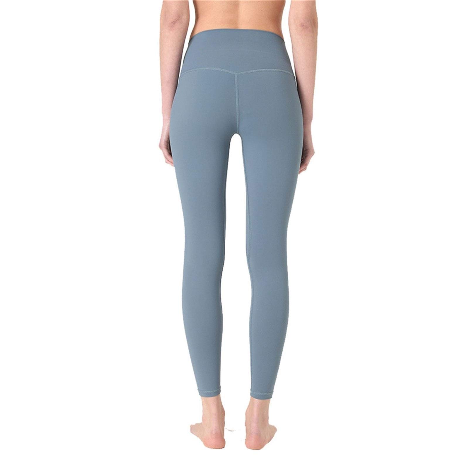 fitness legginsy damskie, Damskie Nagie uczucie Wysokiej talii Legginsy Legginsy Butt Lift Power Flex Slim Jogi Spodnie Aktywne Rajstopy Tummy Control Non See przez rozciągliwe sportowe legginsy do jo