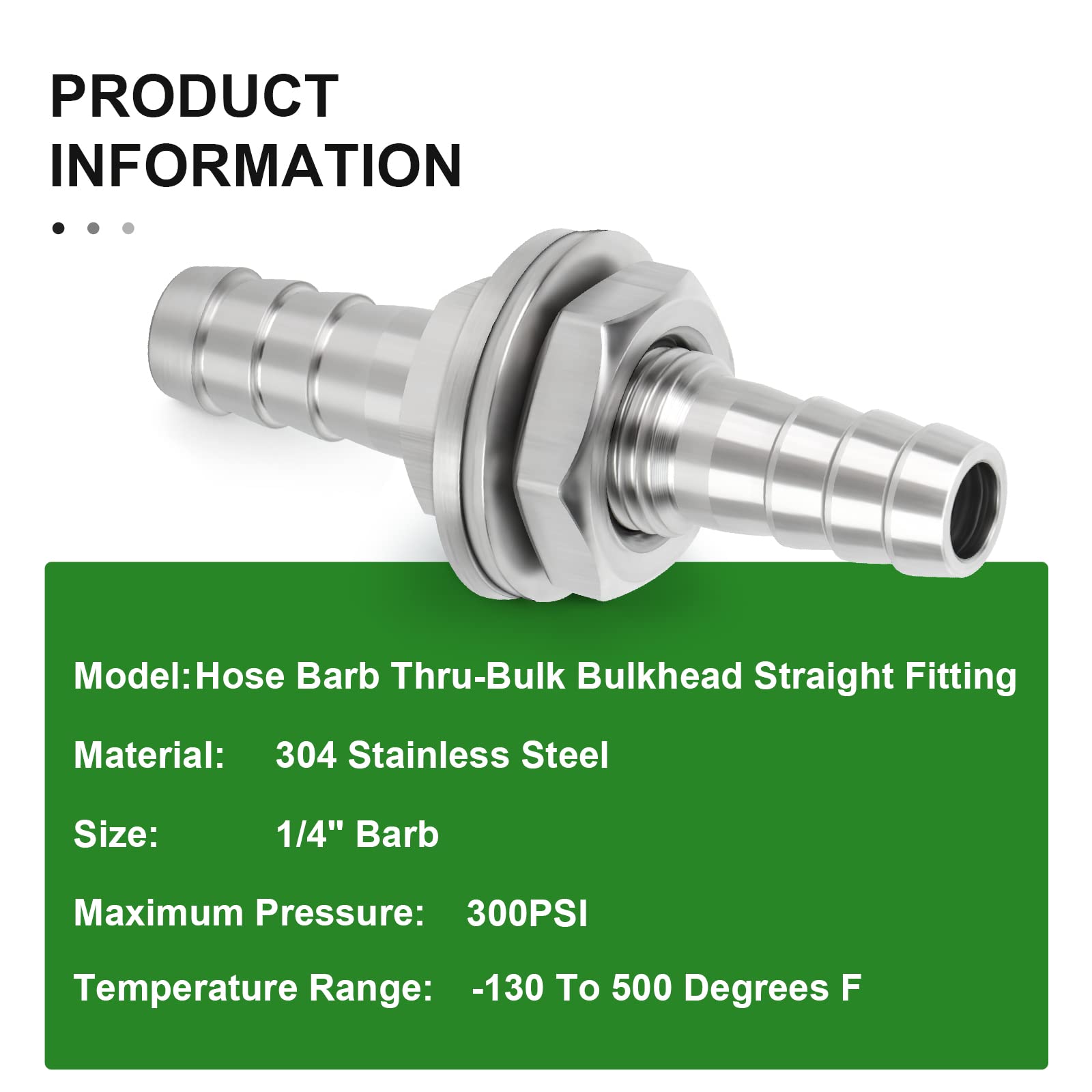 Snapklik.com : TAISHER 4PCS 304 Stainless Steel Hose Barb Thru-Bulk ...