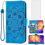 Asuwish Compatible with Xiaomi Redmi Note 7/7Pro Wallet Case and Tempered Glass Screen Protector...