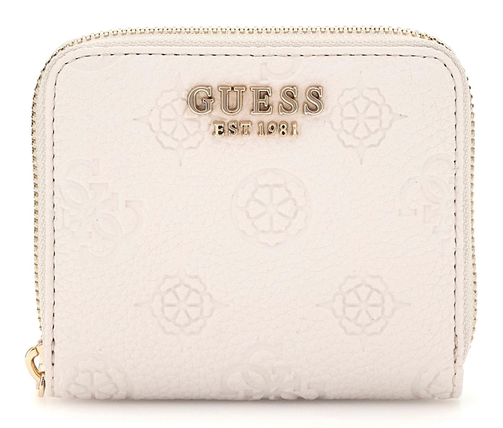 GUESS Cresidia SLG Zip Around Wallet S Cream White