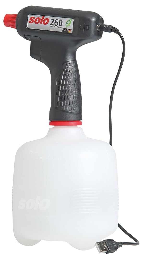 SOLO 260 Battery-Powered One-Hand Sprayer, 1-Liter | Hand Sprayer for Garden, Plants & Cleaning | Portable Battery Powered Spray with Hand Pump Sprayer Function for Easy, Precise Application by SOLO - Used condition - US$47.45