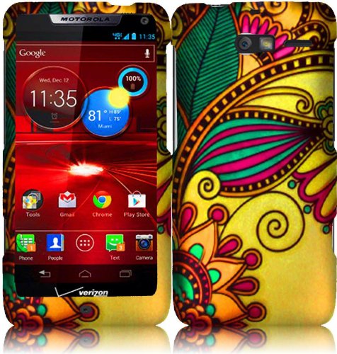 For Motorola Droid Razr M XT907 Hard Design Cover Case Antique Flower