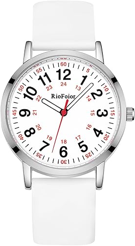 RioFoior Nurse Watch for Nurses,Nursing Students,Medical Professionals,Doctors,with Variety Colors,Second Hand and 24 Hour,Soft Breathable Colour