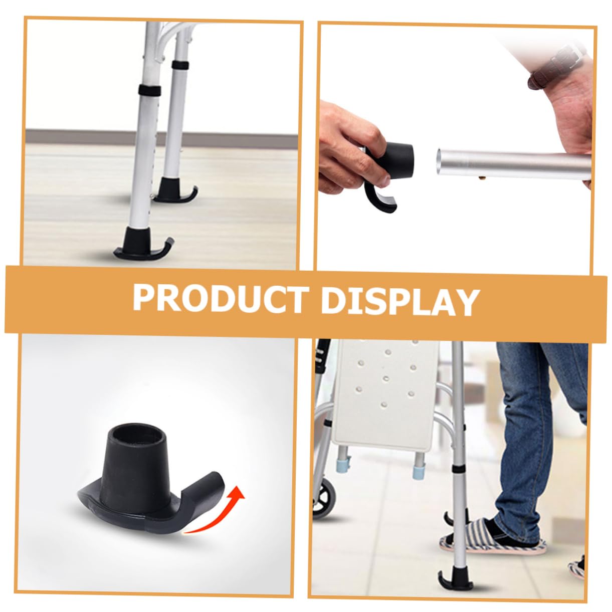 BESPORTBLE Tapis de Pied de traîneau antidérapant Patins de Marche pour Personnes âgées curseurs de Marche Planeurs Patins antidérapants Planeurs Pratiques Marcheur Plastique
