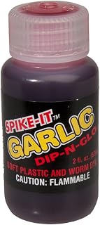 Spike It 03009C Dip N Glo Worm Dye Garlic, 2 Ounce, Fire Red/Red