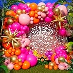 ALL-IN-1 Pink and Orange Balloon Arch Kit with BONUS Starburst Balloons for Pink and Orange Party Decorations - Pinks and Oranges Balloons for Oranges and Pinks Party Decorations, Graduation, Birthday - Image 5