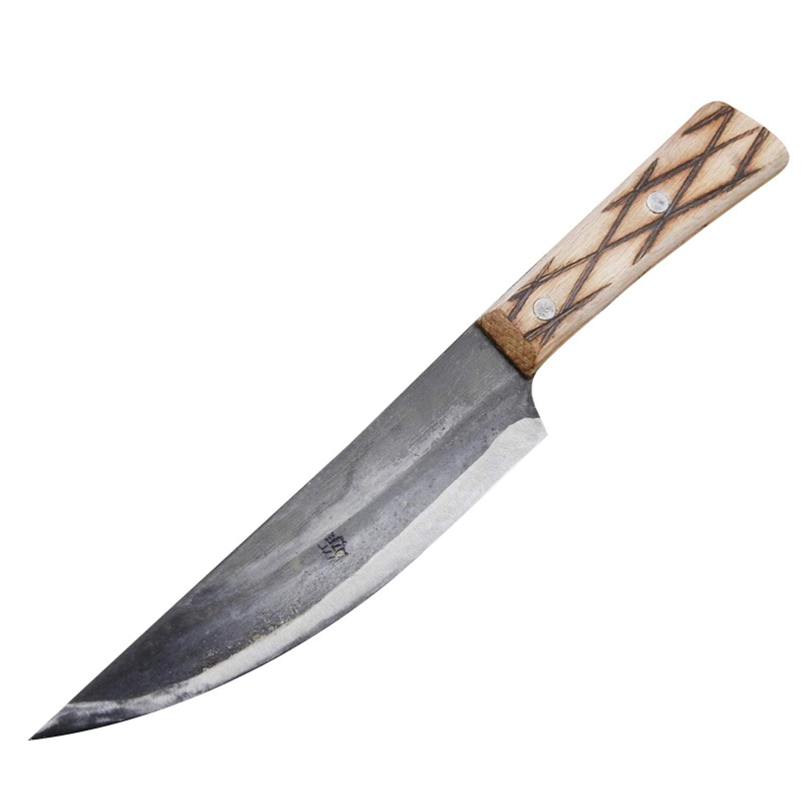 Cuchillos de deshuesamiento Acero al carbono Hecho a mano profesional Cuchillo de carnicero Casa de matadero Matar Herramienta de ganado de cerdo de cerdo Cuchillos de carne de deshuesado