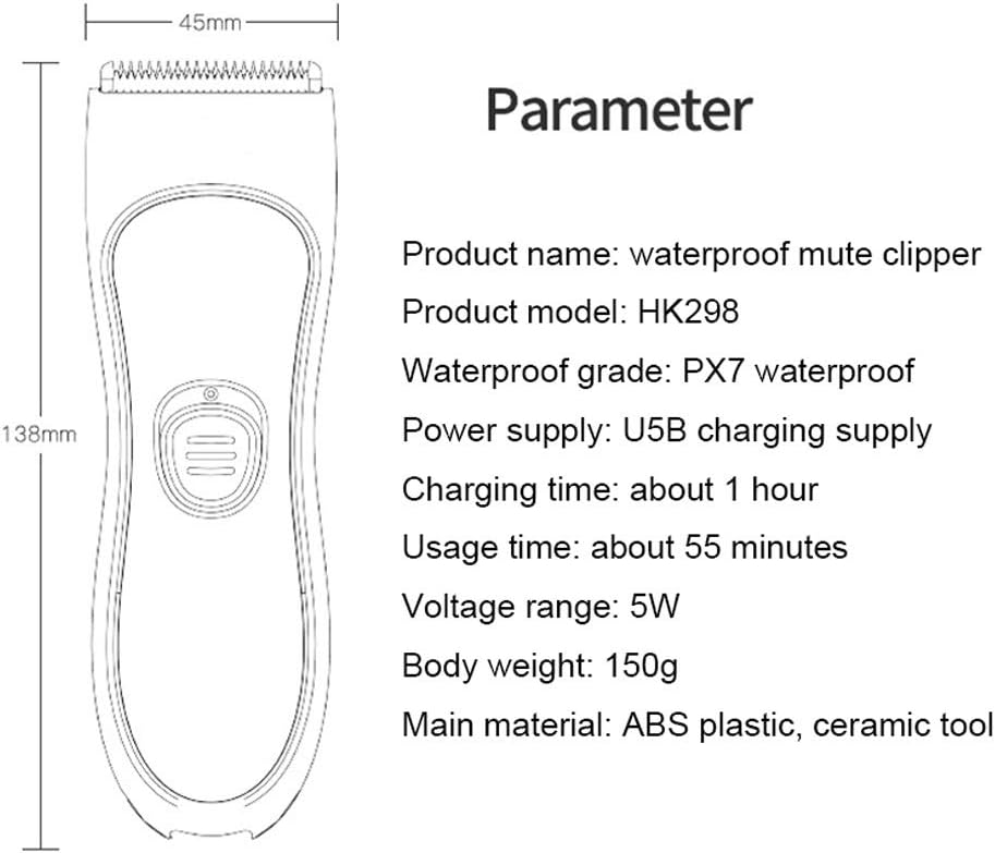 Baby Hair Clipper -Quiet Shaving Clippers Newborn Children Waterproof Mute for Kids More Safe image 2