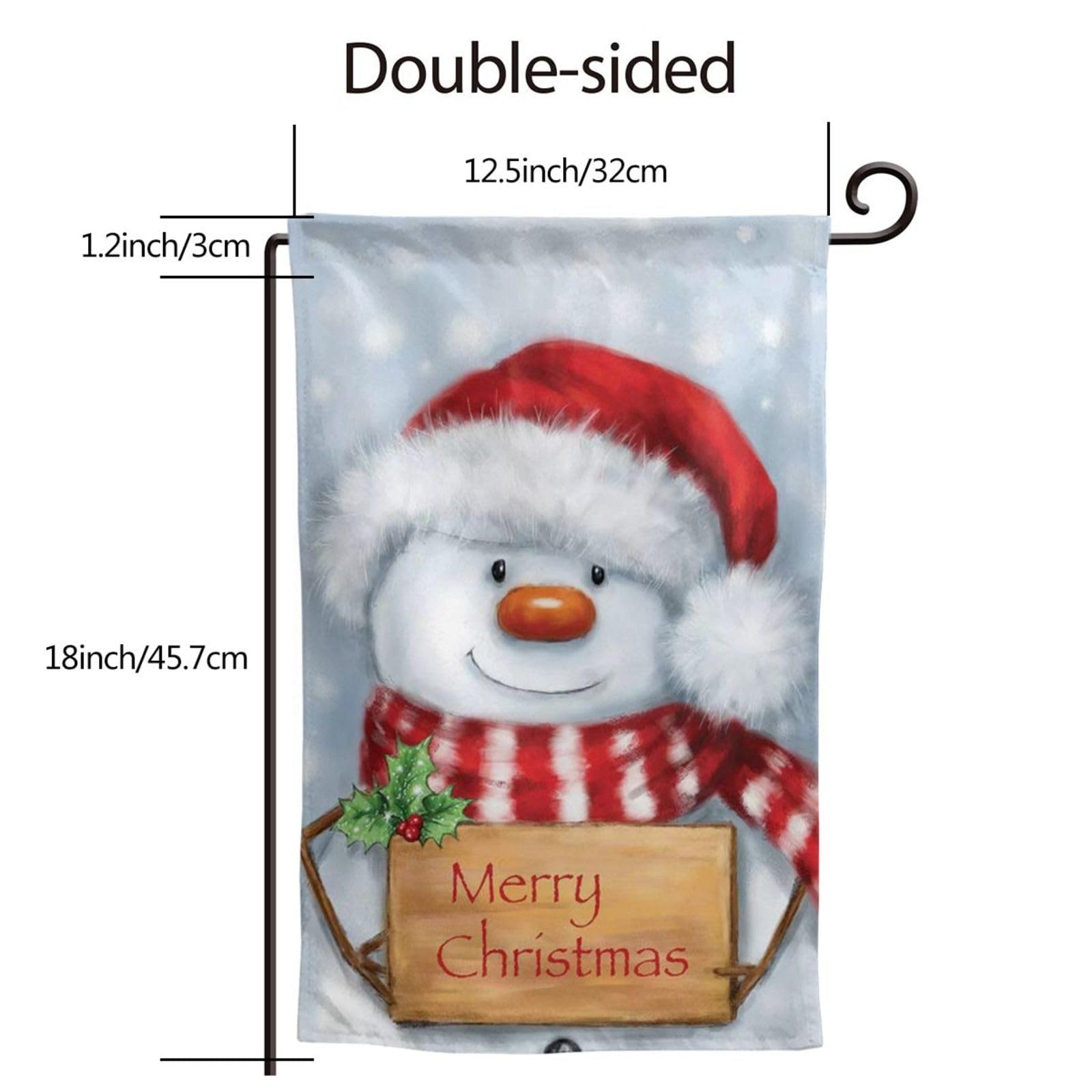 DLZDN Drapeau De Jardin « Merry Christmas Tree » - 30,5 X 45,7 Cm - Double Face - Rustique - Décoration Extérieure