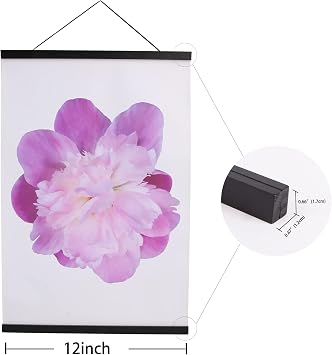 Magnetic Poster Hanger Frame,12x18 12x16 Poster Frame Hanger,12In,Black