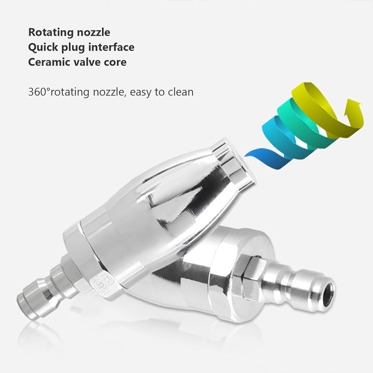 Acouto Rotating Nozzle For Pressure Washer 1/4 Quick Connect 2800 RPM 360° Rotating High Pressure Washer Nozzle Sprayer Nozzle For Home Car Advertising Bark