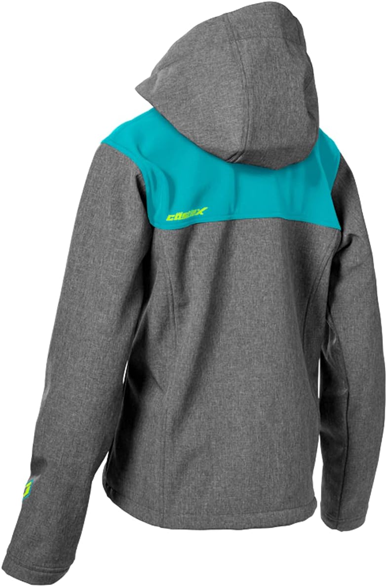 Castle X Women's Barrier G3 Tri-Lam Jacket (Turquoise/Heather Gray - Large)
