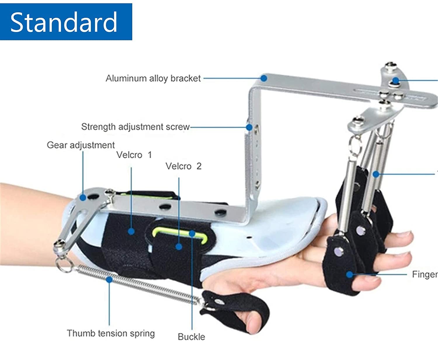Corrector De Muñeca Y Dedo Ortesis Dinámica De Dedo Ortesis De Muñeca Y Dedo Férula De Dedo Ortesis Dinámica Herramienta De Entrenamiento De Reparación De Manos Utilizada